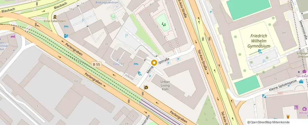 Karte: Mengelbergstraße, Altstadt-Süd, Innenstadt, Köln